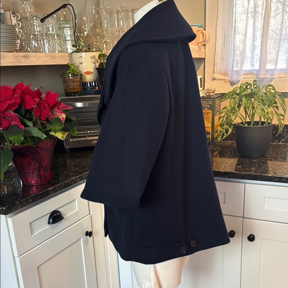 Navy Double-Breasted Women's Jacket - Picture 4 of 9